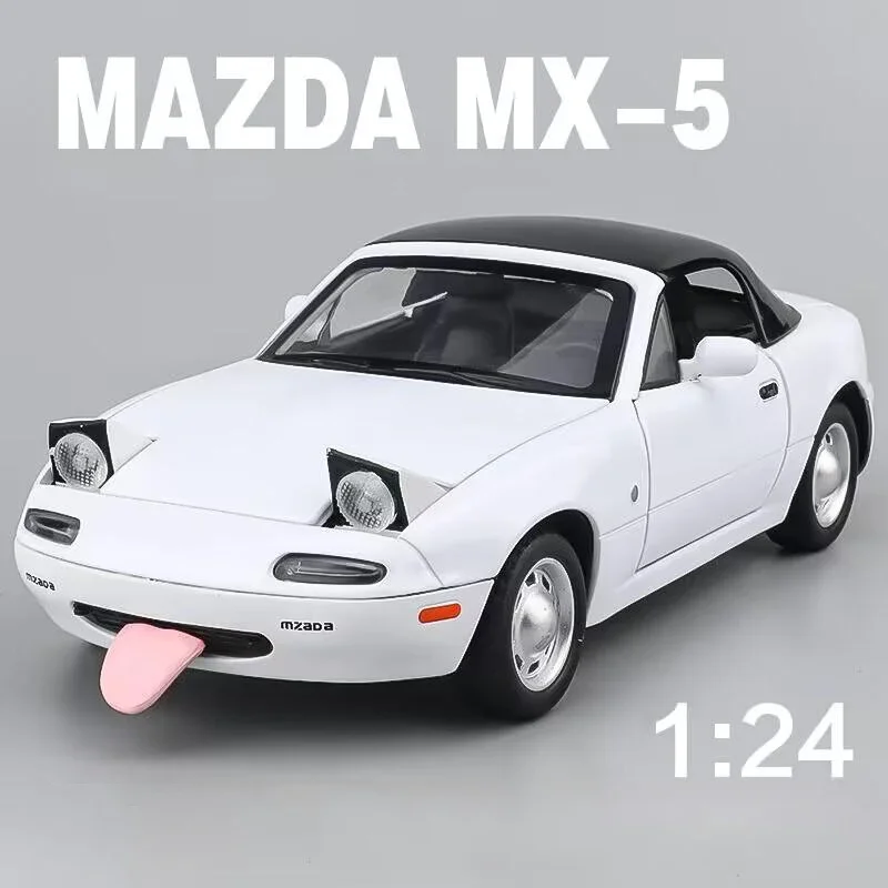 MAZDA-MX-5 Alloy Sports Car Model, Diecast Metal, Race Car, Som e