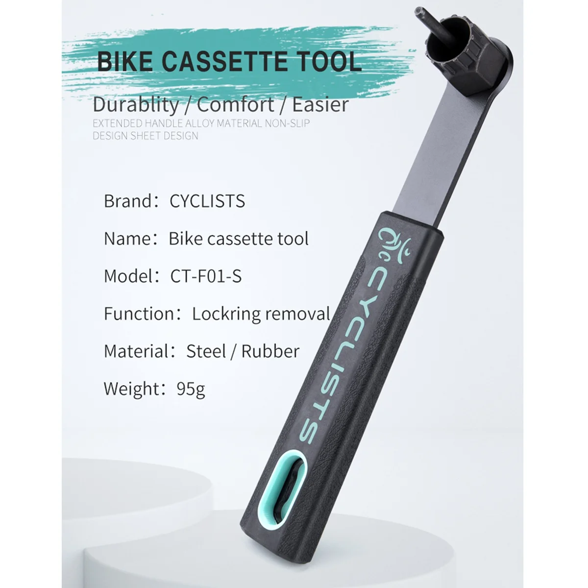 CYCLISTS-Outil de retrait de verrouillage de cassette de vélo, outils de réparation de roue libre de vélo, poignée enveloppante, outils d'entretien de vélo