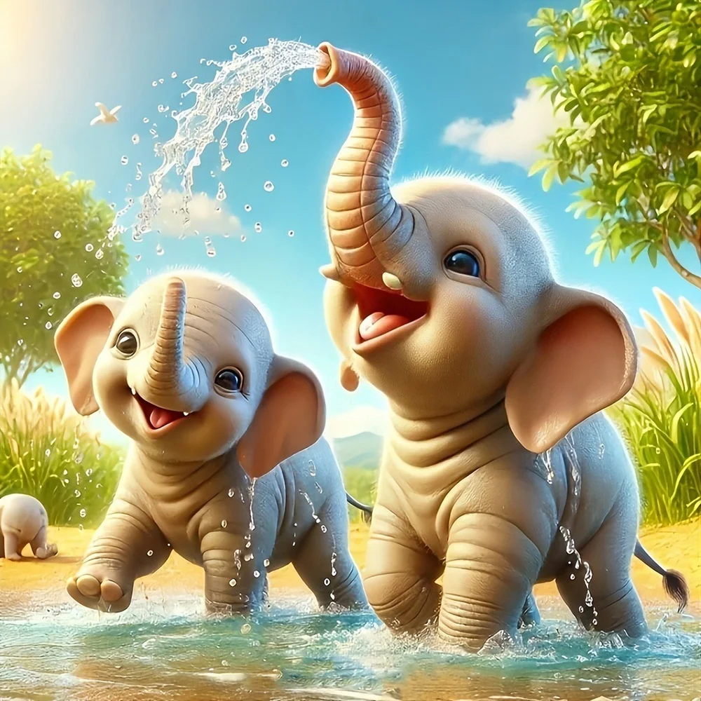 

EverShine алмазная живопись слон полная дрель вышивка животное DIY полный дисплей мозаика мультфильм поделки для взрослых домашний декор