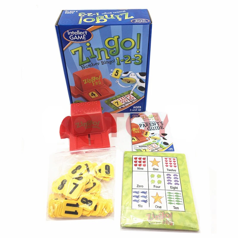 Zingo 1-2-3 NUMBER/Zingo Time-Telling BINGO GAME - A Great Learning Tool for Kids