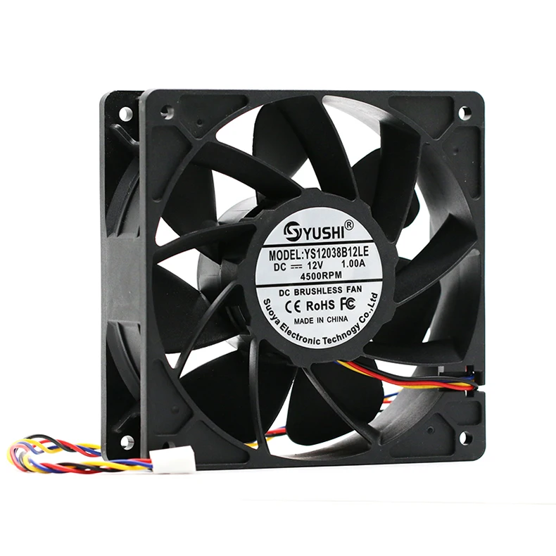 12 فولت كرة مزدوجة 120x120x38 مللي متر 120 مللي متر عنيفة ارتفاع حجم الهواء النمل S7 S9 الجناح بت مروحة التبريد #2