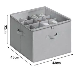 Shoe Cabinet with Dividers Foldable Dustproof Shoe Storage Box with Transparent Lid Zipper Closure Multi Compartment Closet