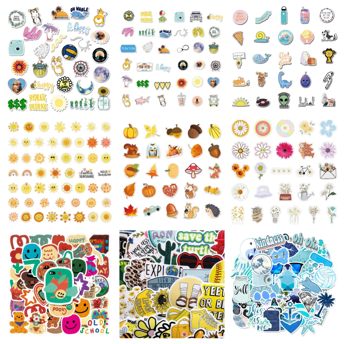 10/30/50PCS Cute Cartoon Fresh Stickers Series Girl Graffiti Helmet Phone Skateboard Luggage Leave Glue Toy Decoration Wholesale