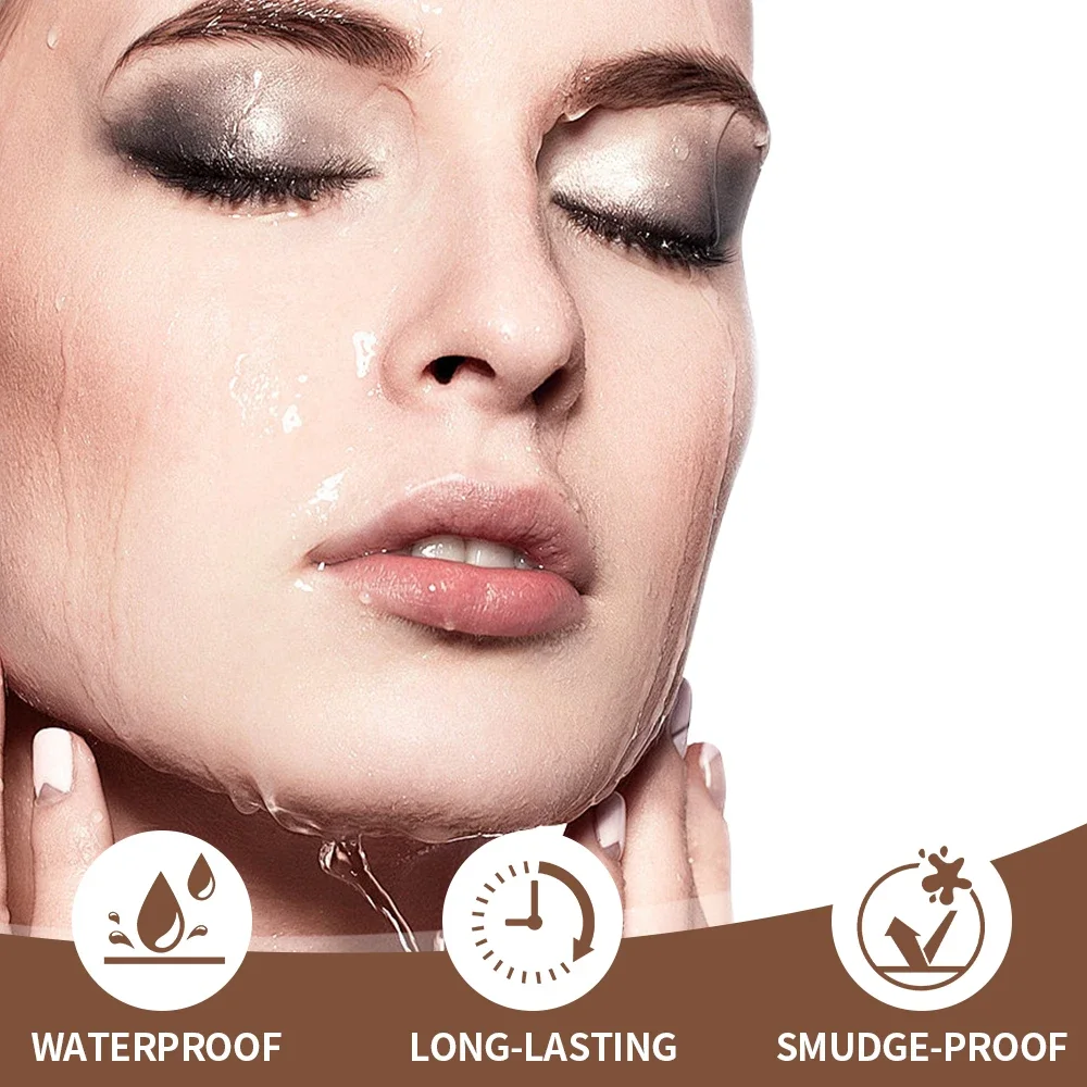 1개입 눈썹 파우더 스탬프 틴트 스텐실 키트 화장품 방수 여성용 메이크업 눈썹 강화 타투 틴트