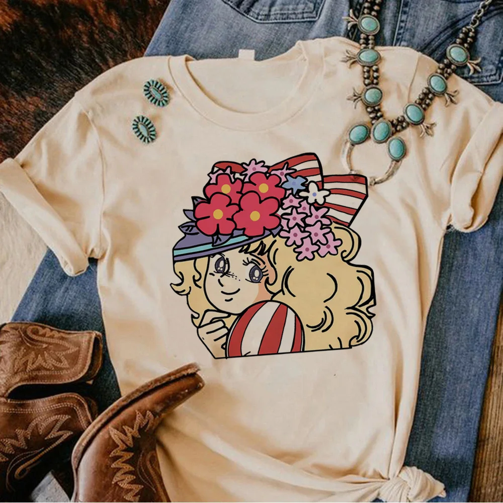 Candy Candy Tee women designer tshirt female comic designer Japanese clothes