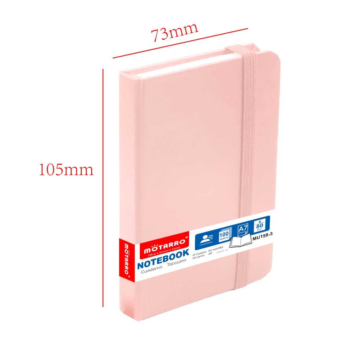 MOTARRO 1Pcs A7 Notebook Macaron Pink Notepad Cartoon Memo Ins Hand Ledger for Student School Office Supplies Notepad