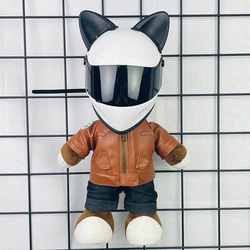 

Locomotive bear helmet decoration pendant riding car trunk ornaments for girls bow mini helmet