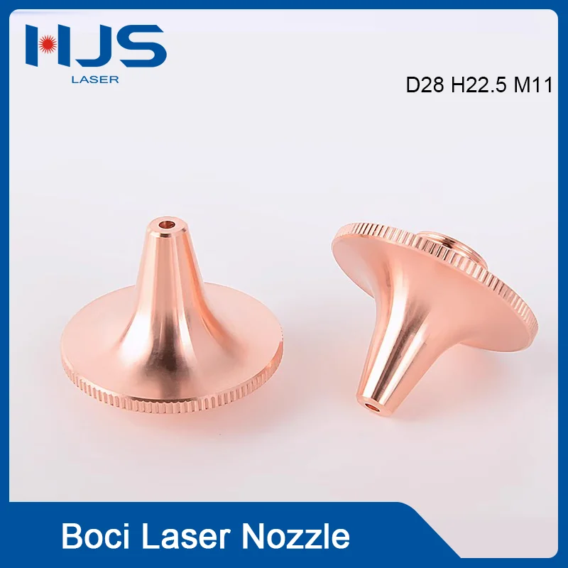 HJS Laser Nozzle D28H22.5M11 Fiber Laser Tube Machine Using Cutting Cypcut Double High Power Source Single Layer Copper Nozzle