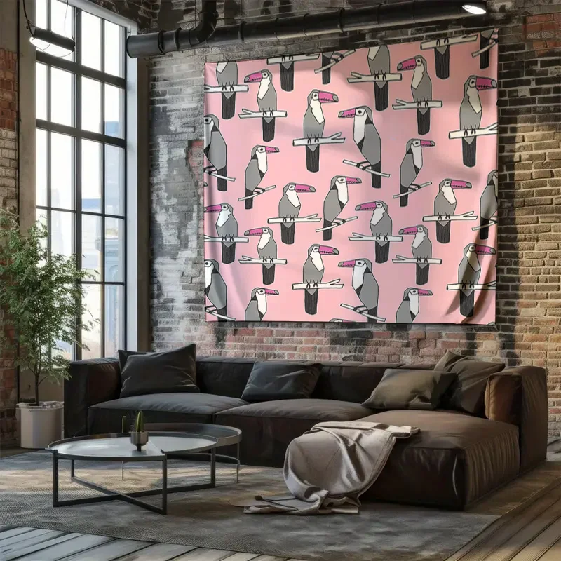 بوهو نسيج الجدار الشنق ديكور الغرفة الجمالية طبيعة جدار الفن الغابات نسيج غرفة النوم ديكور القبلية جدار ديكور خمر نسيج #5