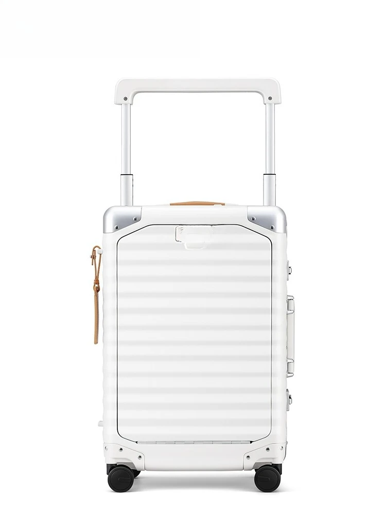 Front open suitcase Universal wheel wide trolley suitcase Multifunct ional trolley case Men's and women's boarding ca ses view 2
