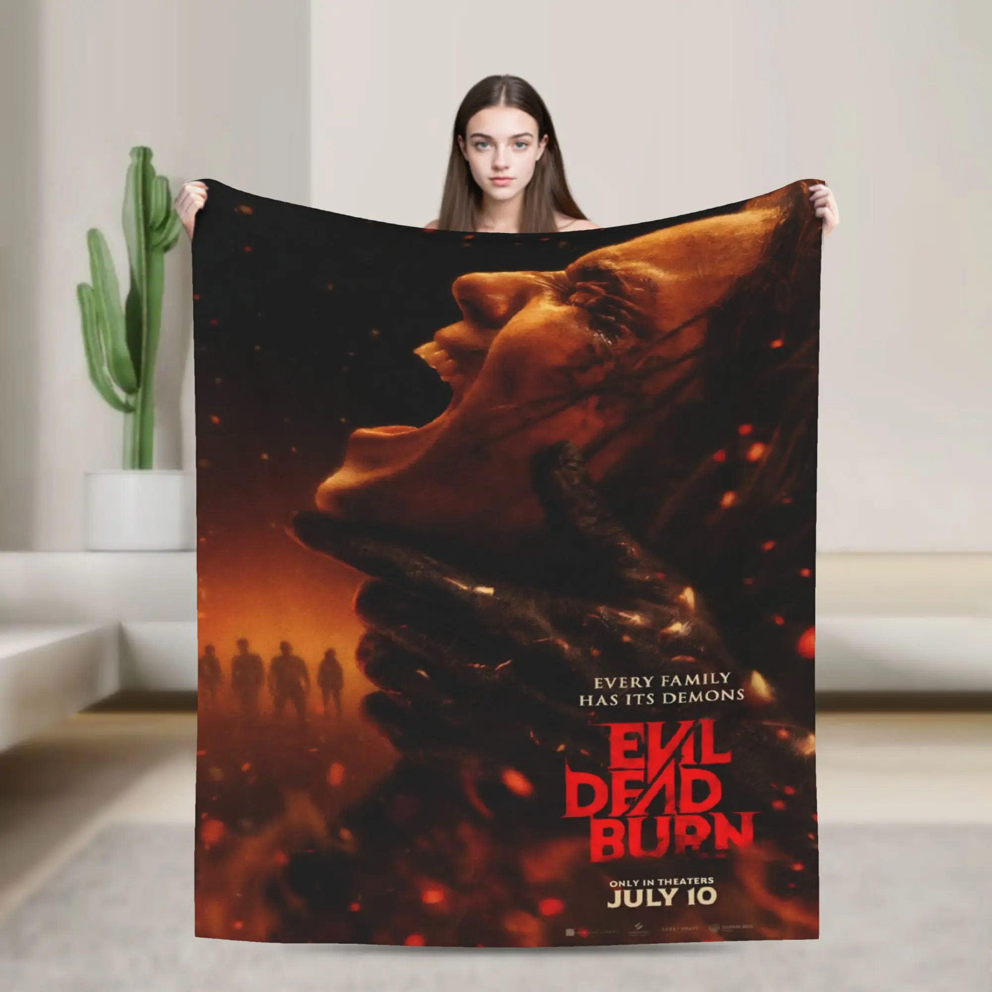 Evil Dead Burn Blanket Super Soft Warm  Throw Blankets for Sofa 50x60 Inch Multi-size Rug Piece