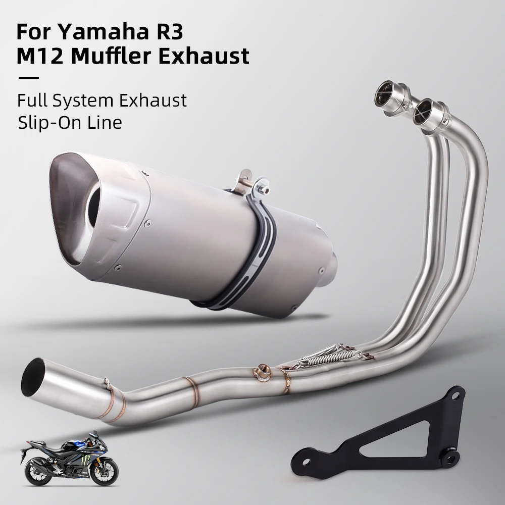 For YAMAHA R3 R25 MT05 MT03 Motorcycle Racing Performance Exhaust Racing Line Original Location Motorcycle Muffler  Exhaust