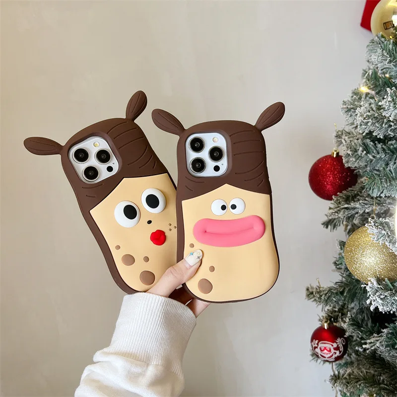 

Phone Case For iphone 16 15 14 13 12 Pro Max New Korean INS Squishy Toy Cubic Fun Braid Girl Creative Soft Protective Back Cover