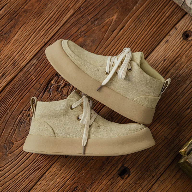 

Мужские ботинки в британском стиле, высокие, ретро, осенне-зимние, из матовой кожи, на толстой подошве, рабочие ботинки для мужчин.