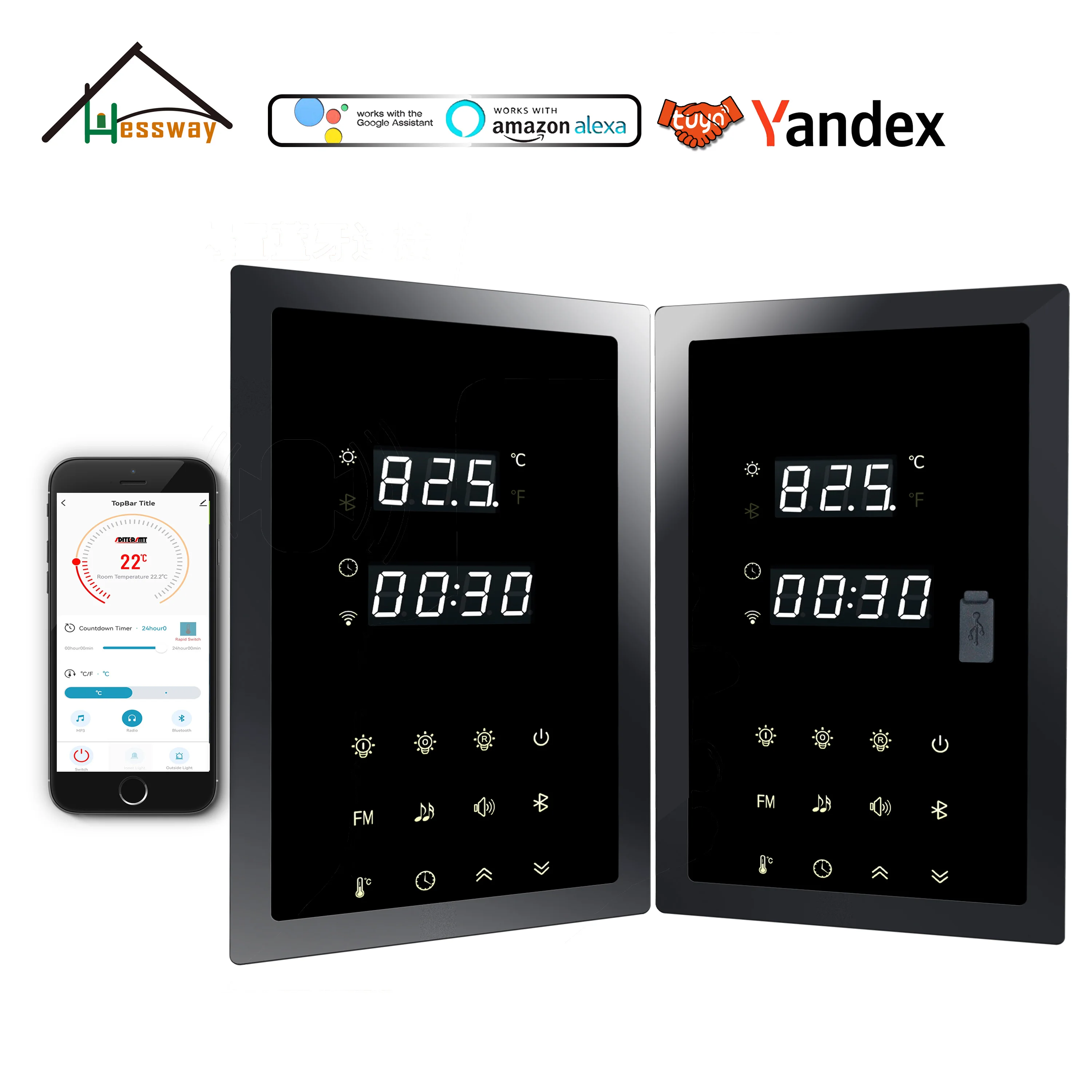 24H Countdown Multifunction Integral Steam Sauna Room Controller Comput for WIFI TUYA APP Works with Alexa Google Home Yandex