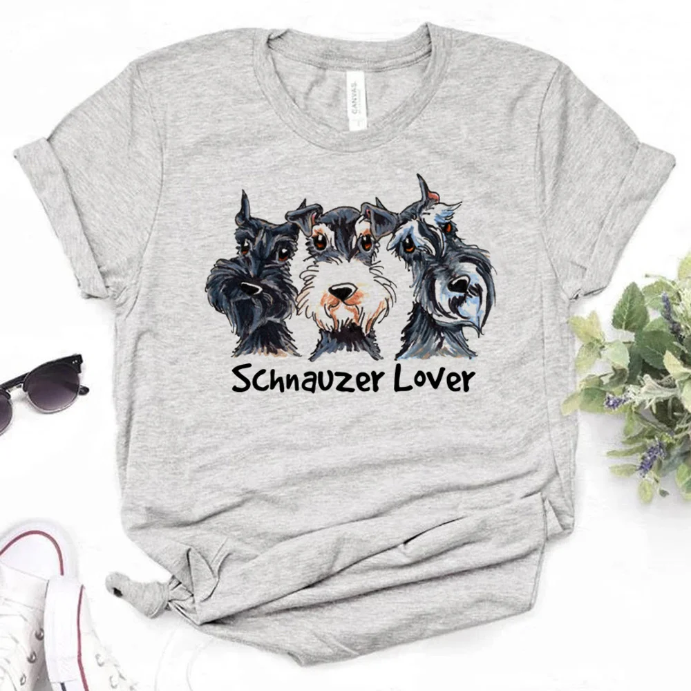 

Schnauzer Tee women summer Tee girl manga clothes