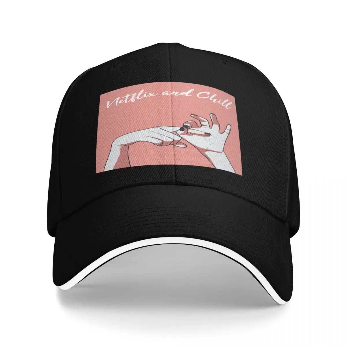 Netflix And Chill Hand Sign Vector Man Hat Women Hat Cap For Women Men's Baseball Cap Man Hat Baseball Cap