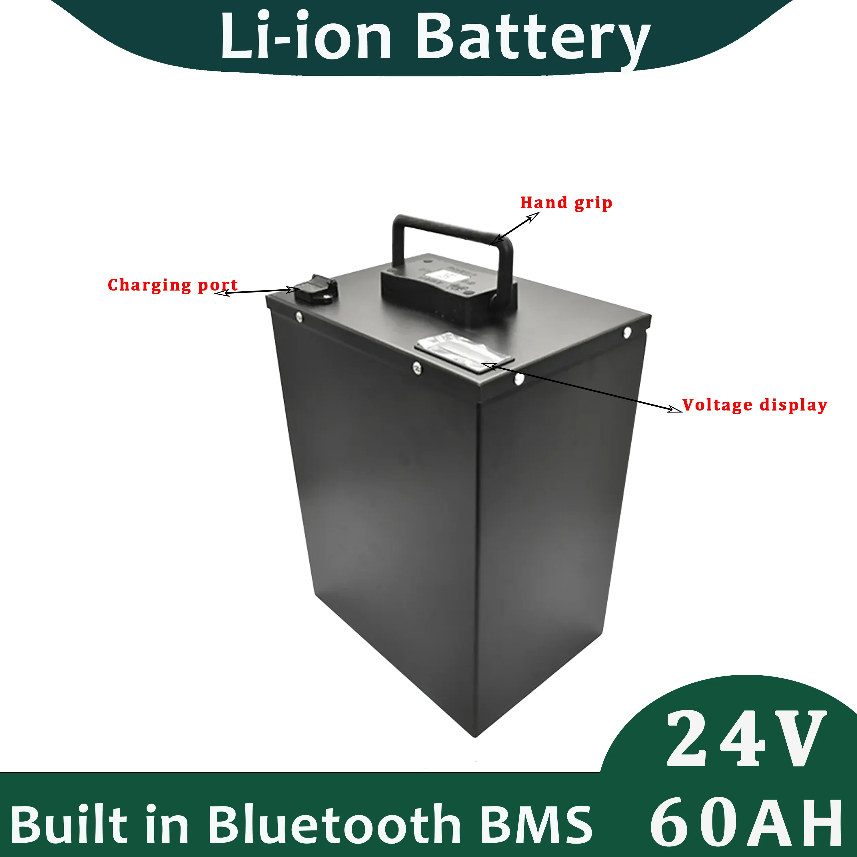 Lithium Ion Battery Pack 24V 60AH Lithium Battery For Electric Cart Outdoor Mobile Power