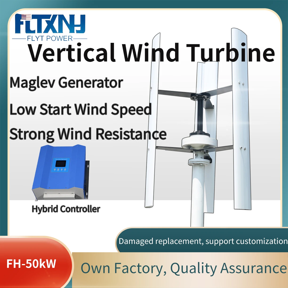 Factory Price Vertical Wind Turbine Generator Vevor 96V 120V 48V 24V 12V 3 Phase 50HZ 3 Blades Free Energy For Home Use