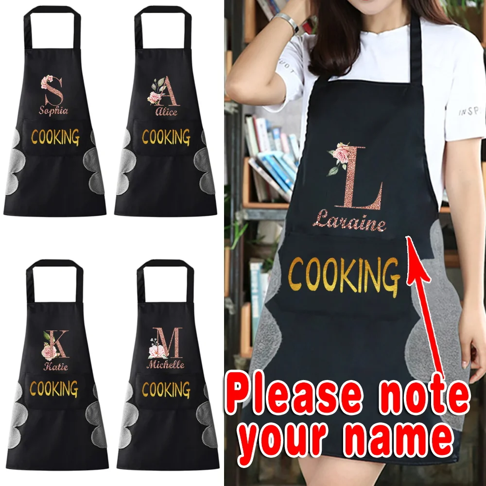 

Personalized Customized Sleeveless Apron Kitchen Home Cooking Oil-proof Waterproof Easy To Clean Large Pocket Apron
