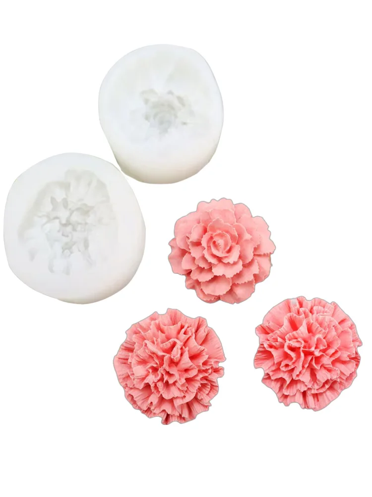 Kinds of Carnation Sugar Silicone Mold Car Decoration Flower Homemade Incense Gypsum Mould Hand-Molded Diy Spread Stone M874