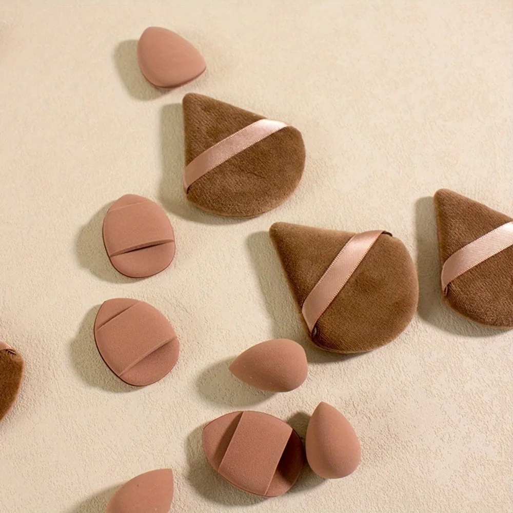 12개 메이크업 스펀지 블렌더 뷰티 에그 세트 파운데이션 스펀지 리퀴드 크림 화장품 퍼프 여성 메이크업 액세서리 뷰티 도구