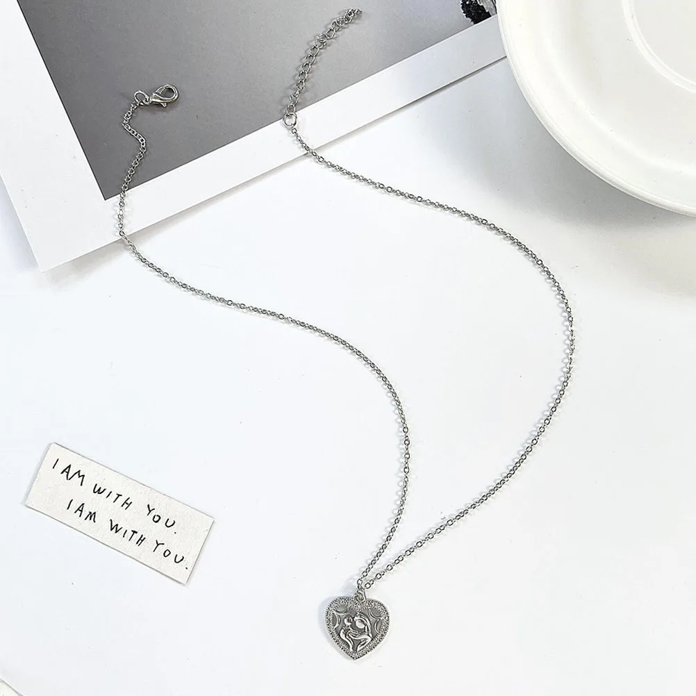 

Trendy Heart Necklace Pendant Jewelry for Women Mothers Day Birthday Gift Womens Necklace Heart Necklaces Clavicle Chain