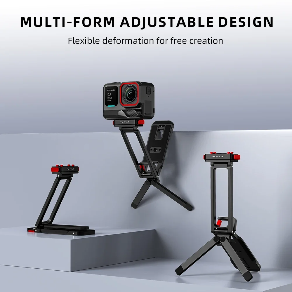 Flymile Magnetisches Metall-Stativ für Insta360 Ace Pro 2/X5 Faltbare Magnetische Halterung Fotografie-Griff für Video Vlgo – Detail 8