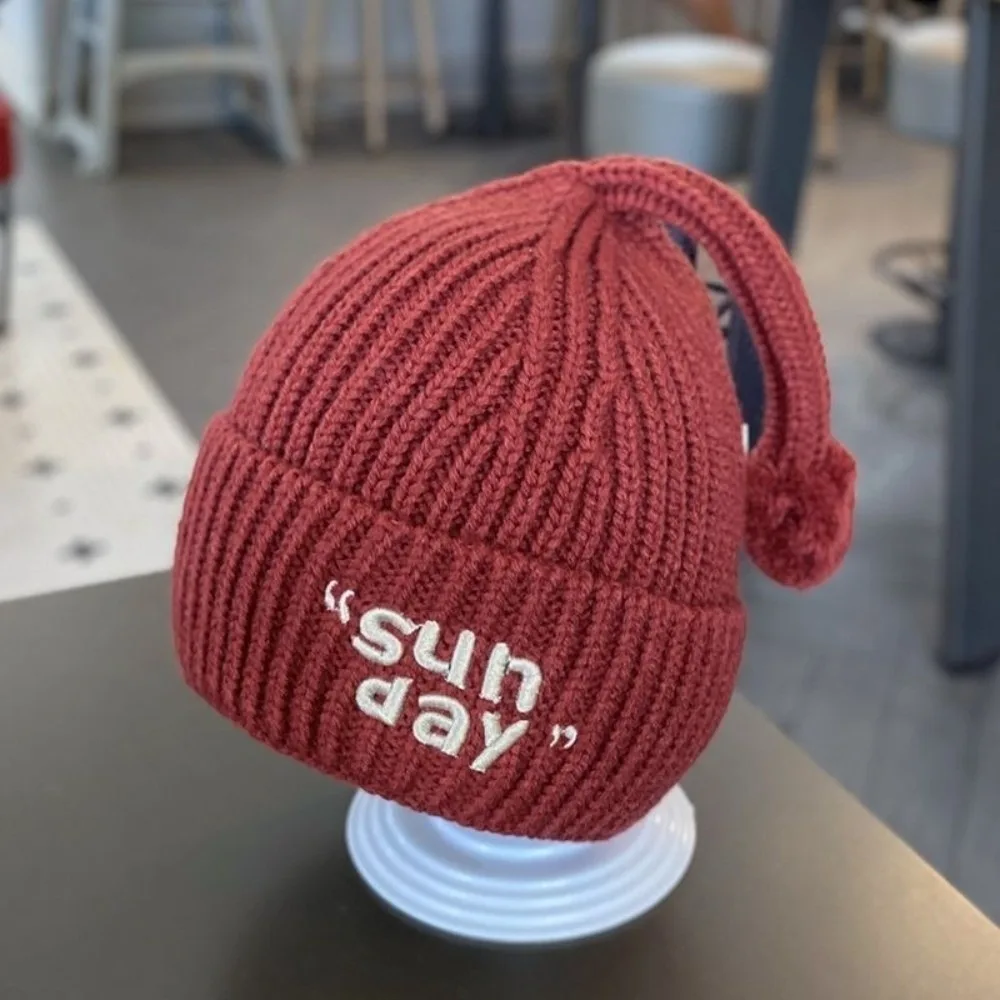 

Новый солнцезащитный пуловер с вышивкой, вязаная теплая шапка для защиты ушей, морозостойкая ветрозащитная вязаная шапка для детей