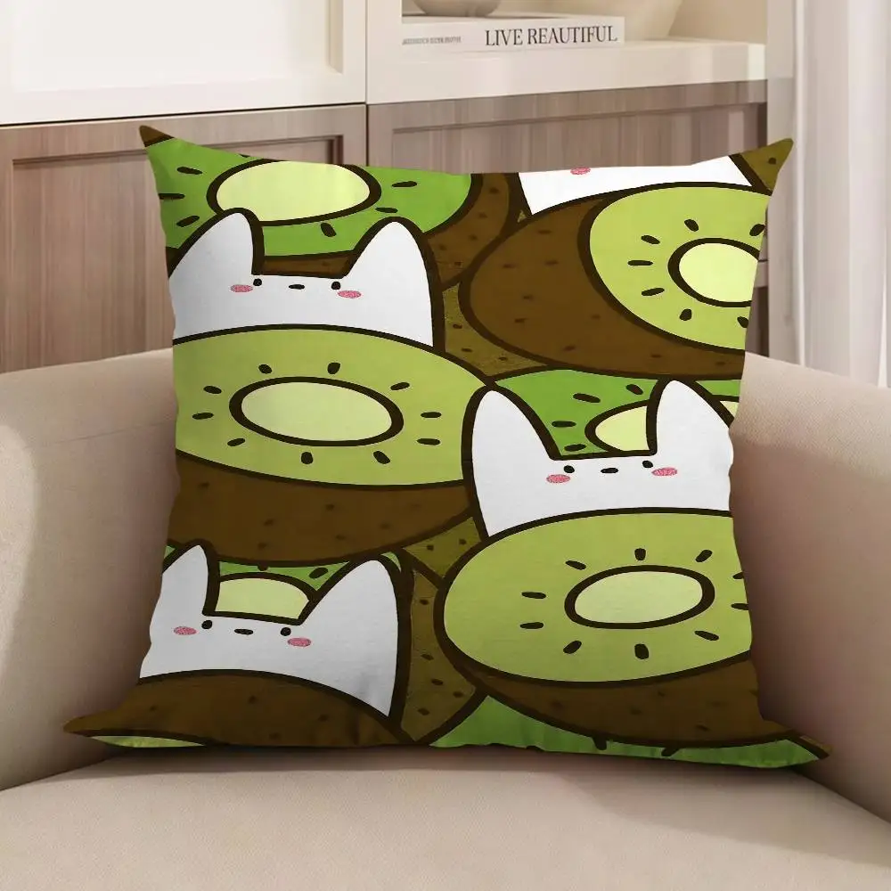 

Kiwi Kitties Stitch Lucky Dragon Pillow Cover Sofa Cushion Cover Home Room Decoration Children Gift