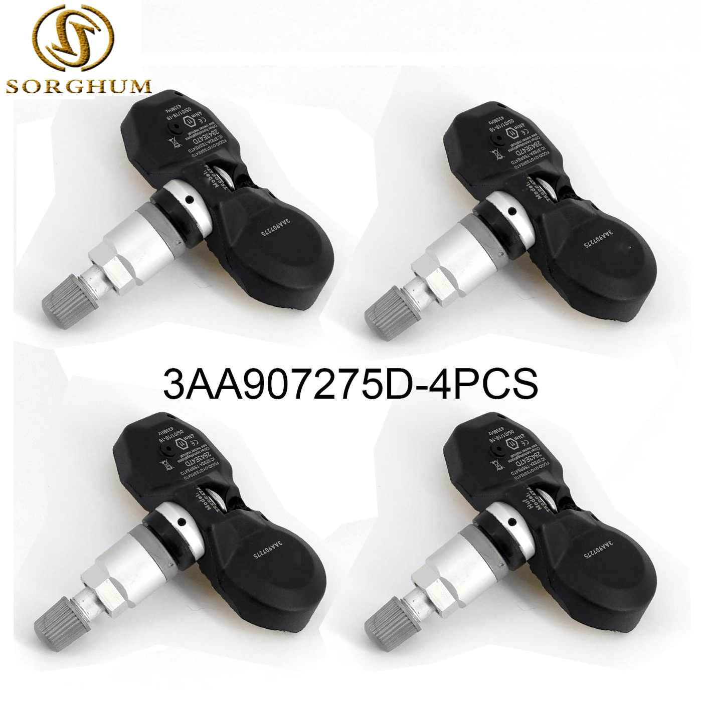 

4 Pcs TPMS Tire Pressure Sensor For Volkswagen CC Tiguan Passat 2007-2015 433Mhz 3AA907275D