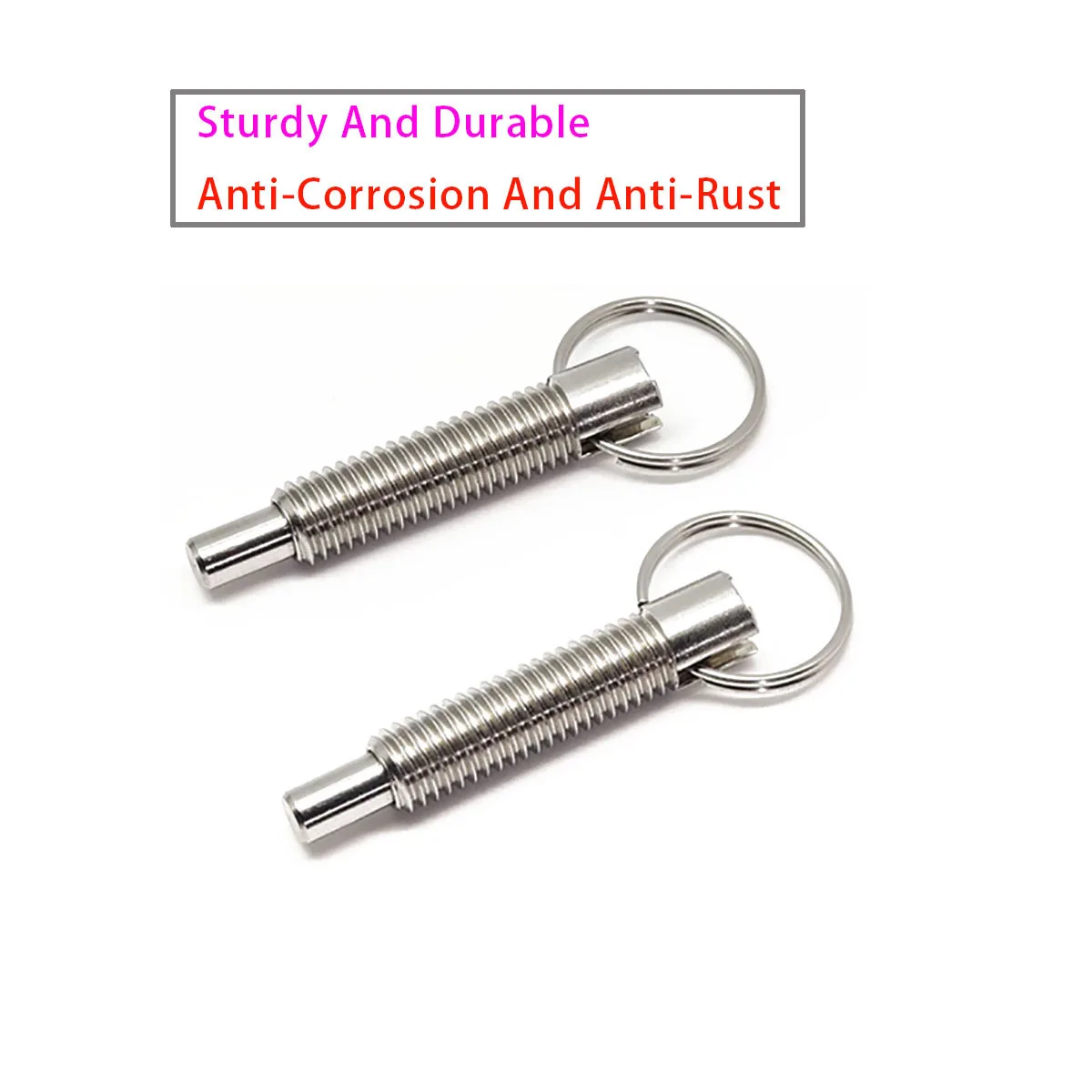 Self-Locking Pull Ring Index Plunger Stainless Steel Spring Retractable Locating Stop Pin