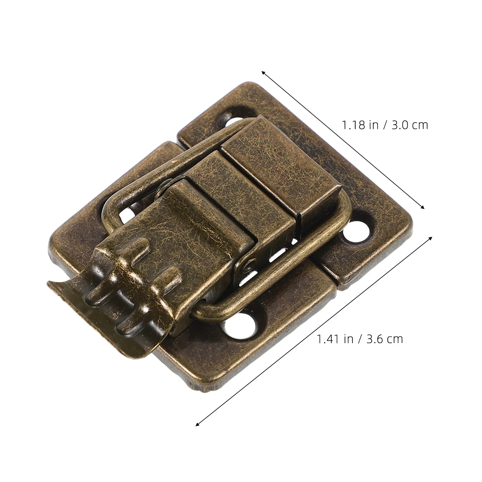 2Pcs Vintage Style Toggle Hasp Latch Hardware Metal Clasp Buckle for Jewelry Case Chest Toolbox Decorative