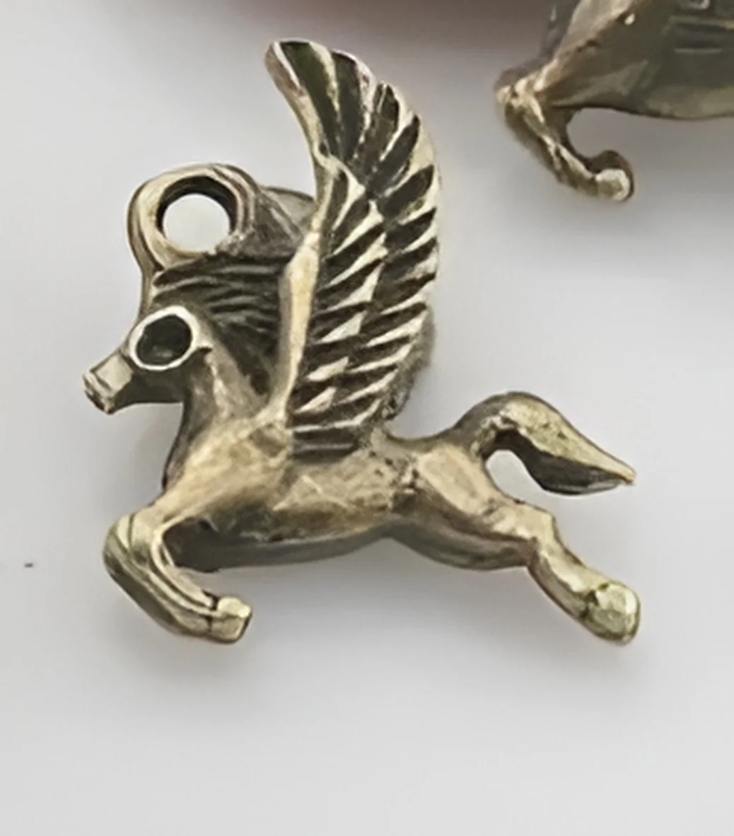 15pcs   15mm,hole:1.3mm  Alloy matel  antiqued bronze  horse pendant    HWG1737