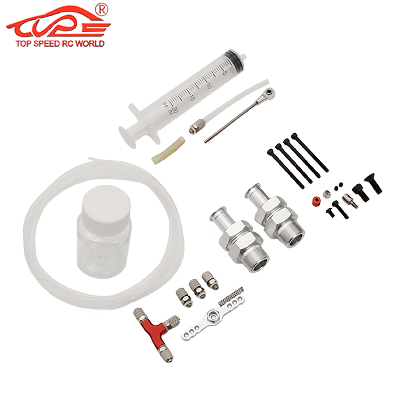 Sistema de freio hidráulico da roda dianteira de metal ou peças para escala 1/5 rc carro gás hpi rofun baha rovan km baja 5b 5t 5sc buggy caminhão