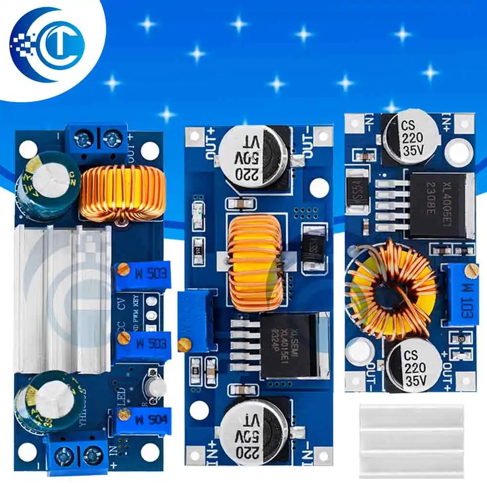 Automatic Protection! 5A Max DC-DC XL4005 Step Down Buck Power Supply Module Adjustable CC/CV Lithium Charge Board for Arduino