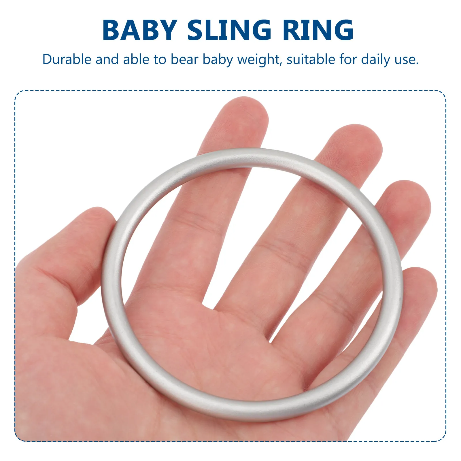 

2Pcs Baby Sling Carrier Ring Aluminum Wrap for Newborn Infant Strap Accessory Reinforced Safe Easy to Install Portable