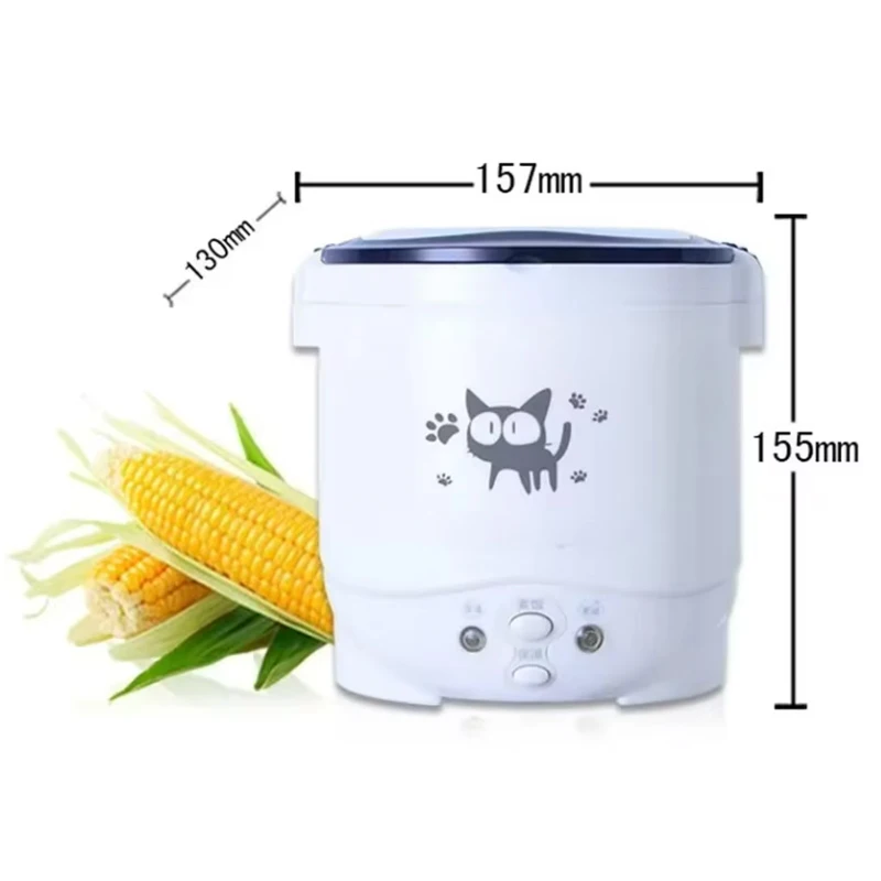 وعاء طبخ أرز كهربائي صغير محمول متعدد الطباخ منزلي 220 فولت يستخدم المطبخ المنزلي وعاء طبخ الأرز مع المقالي