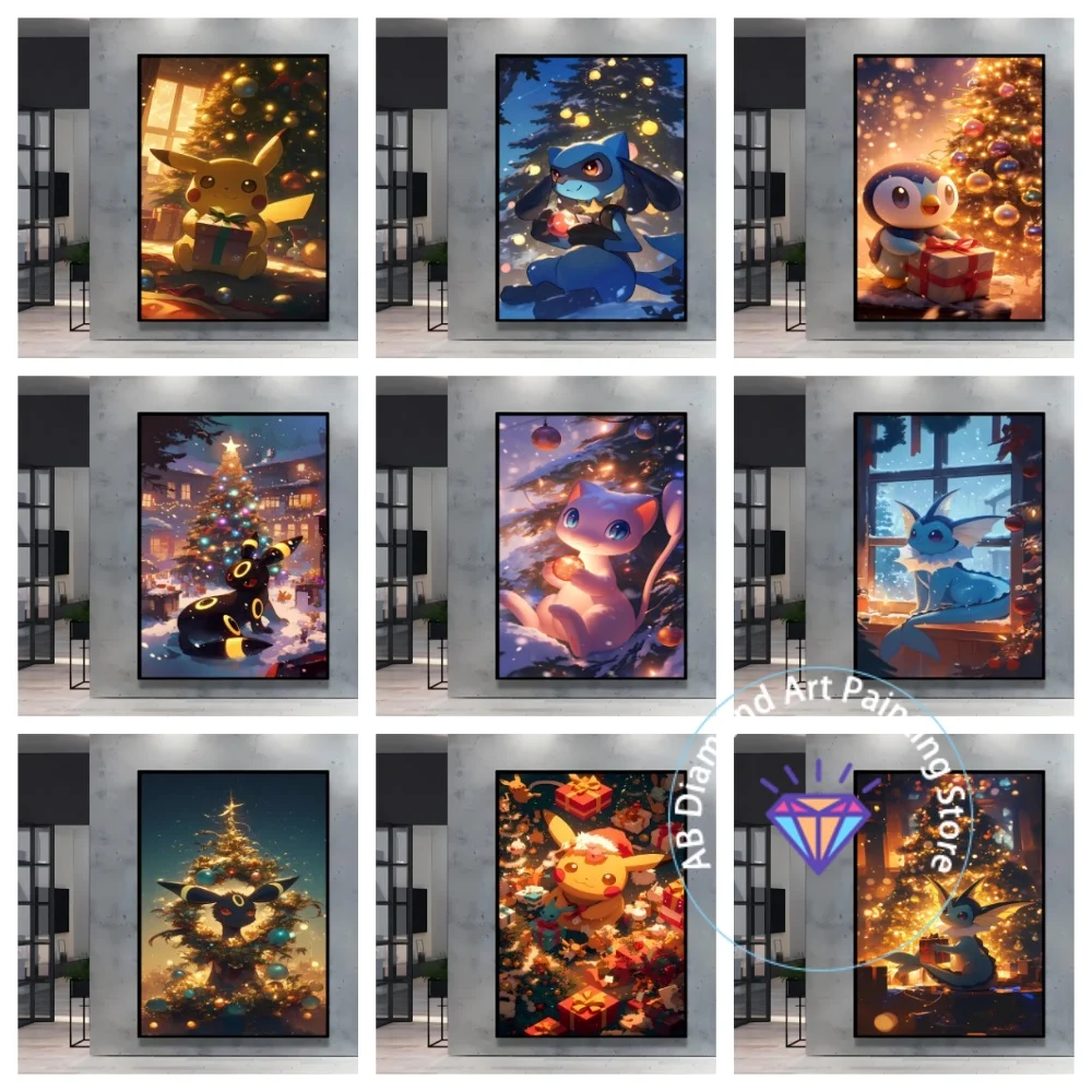

Pokemon Umbreon Pikachu Square Round AB Diamond Painting Kit 5D DIY Cross Stitch Handmade Art Gift Crafts Home Decor Gift