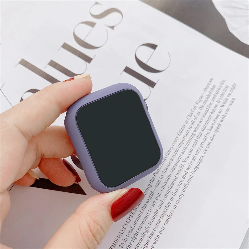 Tampa de vidro temperado para Apple Watch, PC Bumper, Screen Protector Case, 41mm, 45mm, 42mm, 38mm, 44mm, 40mm, iWatch Series 9, 8, 7, 6, 5, 4, SE