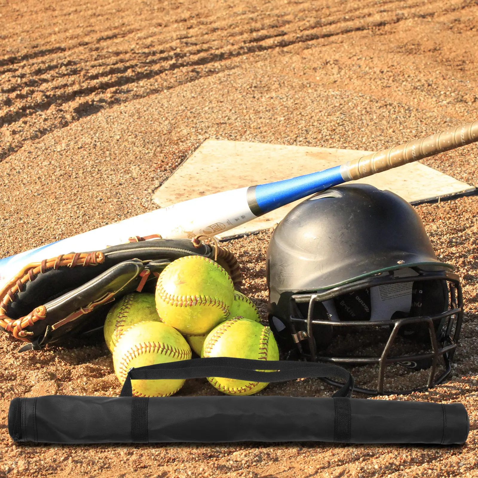 

Baseball Bat Bag Made of Oxford Cloth Strong Wear Resistant Protective Storage Pouch Portable Adjustable Strap Bat