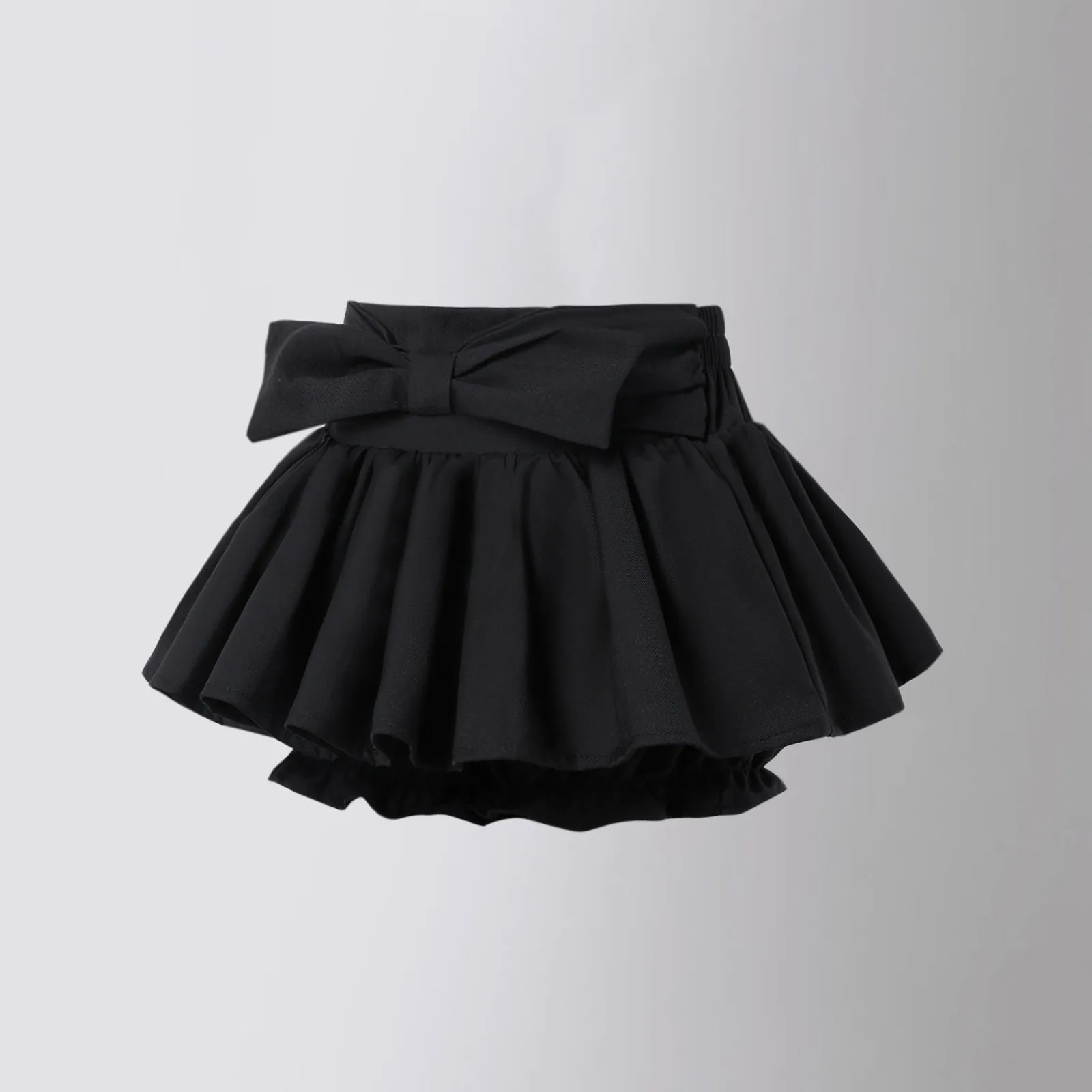 College Style Bow Skirt for Girls Summer 2025 New Fashion All-match Short Pleated Skirt High Waist Dance School Teen Kids Skirts