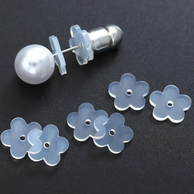 11pcs Earring Lobe Support Transparent Patch, Comfortable Silicone Earring Backrest, Anti-Drooping Earring Accessories