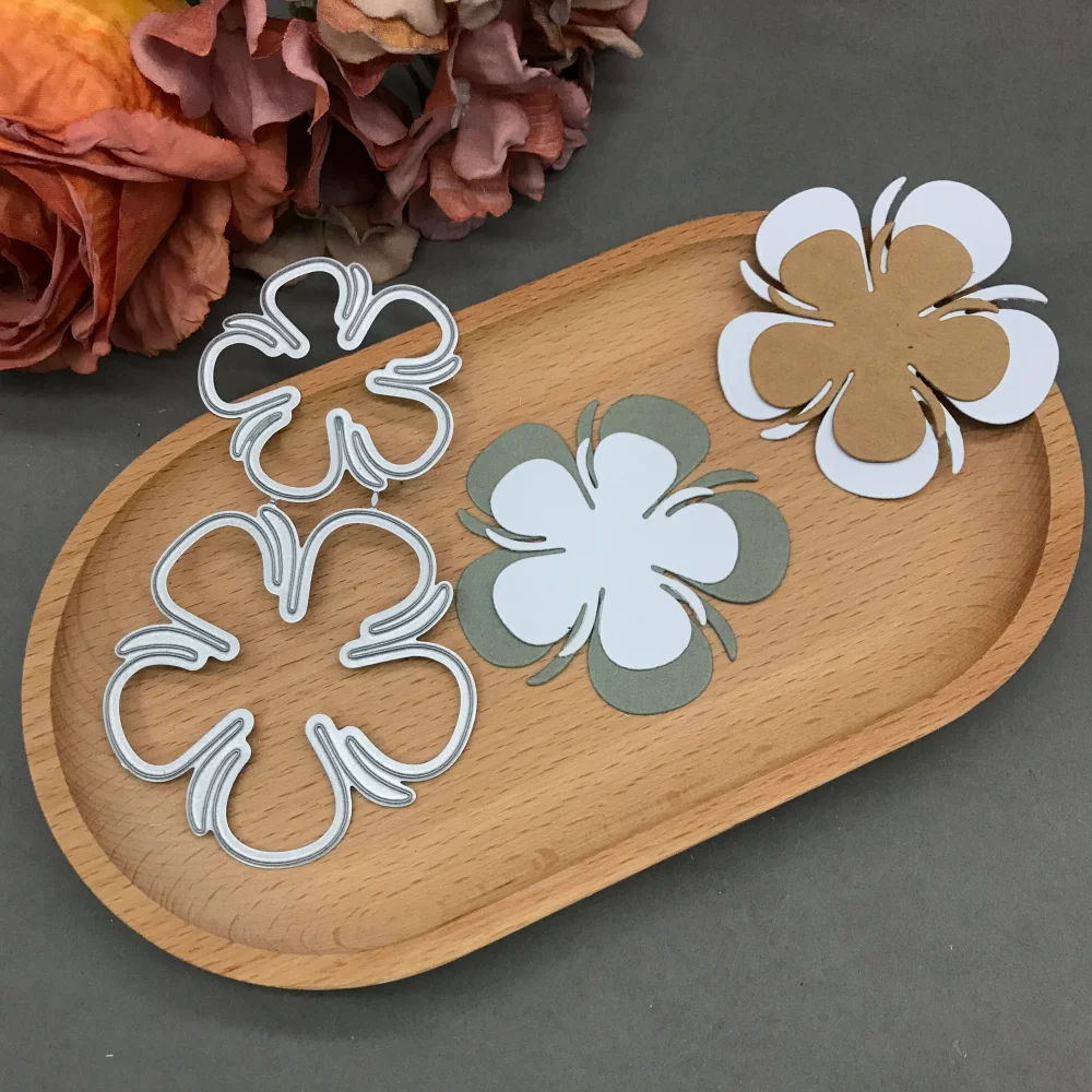 

Металлические вырубные штампы «Два цветка» для скрапбукинга, декоративного тиснения и рукоделия