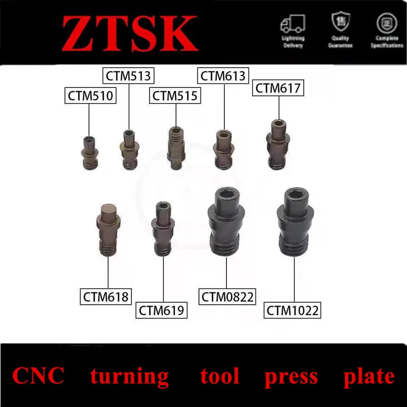 Ferramenta de Torneamento Cnc Lock Pin Parafuso Mandril Ctm510 Ctm513 Ctm515 Ctm613 Ctm617 Ctm618 Ctm619 Ctm822 Ctm1022 10 Pcs