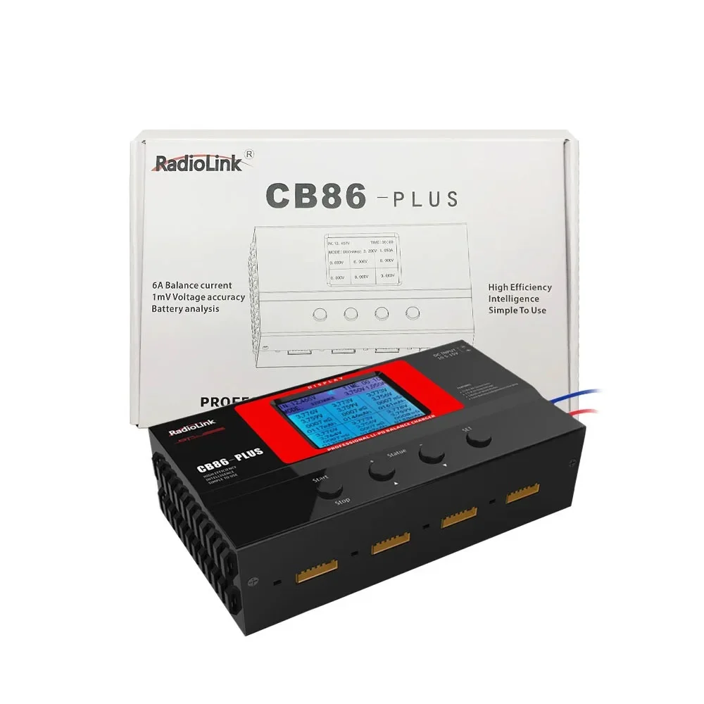 Radiolink CB86 Plus Balance Charger 6A 220W for RC 8 PCS 2-6S Lipo Battery At One Time Professional Helicopter Drone