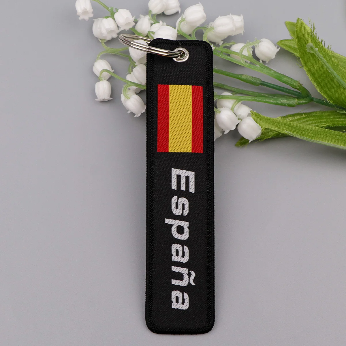 Eu posso como uma menina bordado chave fobs provérbios engraçados etiquetas chave chaveiros para motocicletas carros chaveiro cosplay acessórios presentes