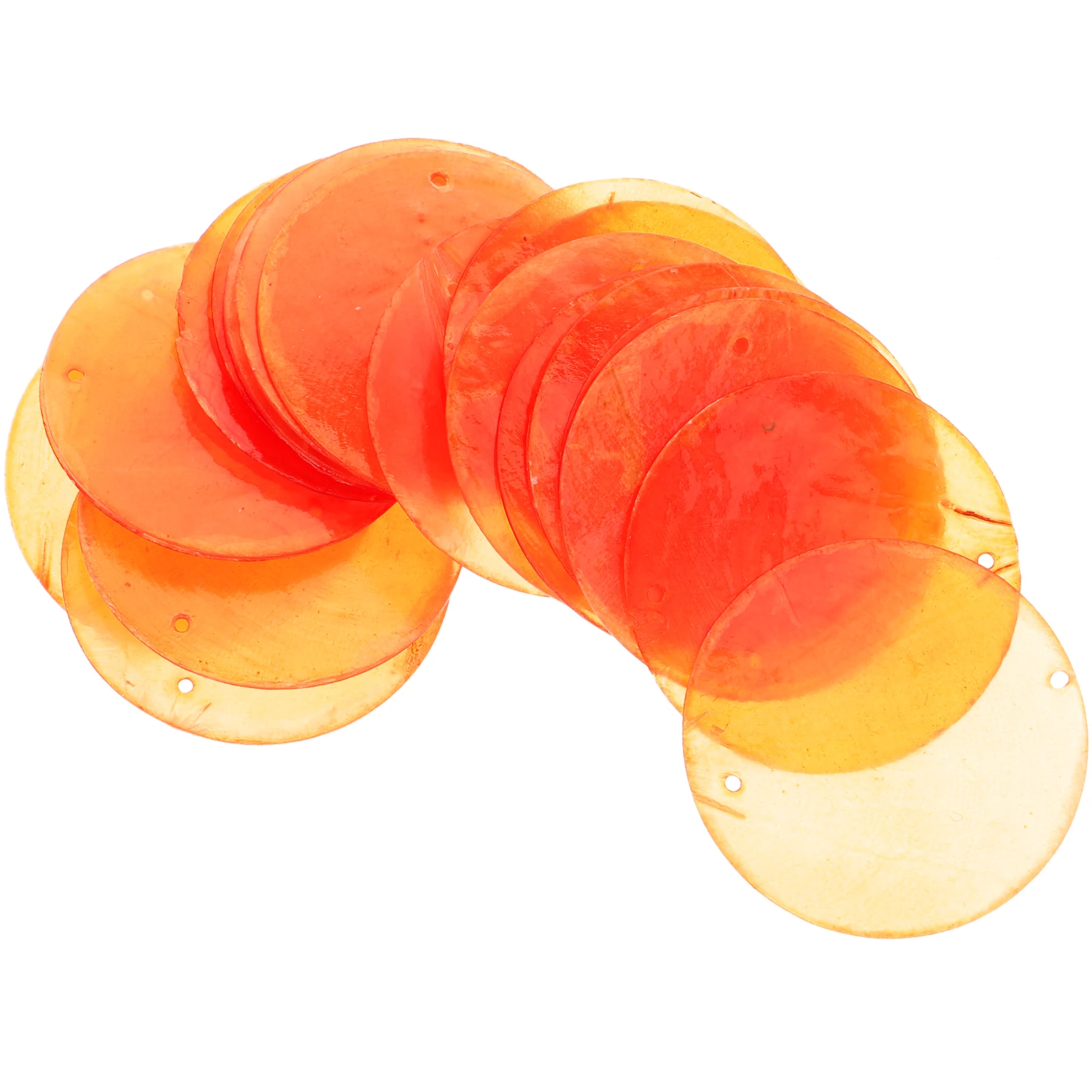 

100pcs 5cm Double Hole Pink Shell Slices Round Shells Pieces DIY Craft Accessories Jewelry Making Beach