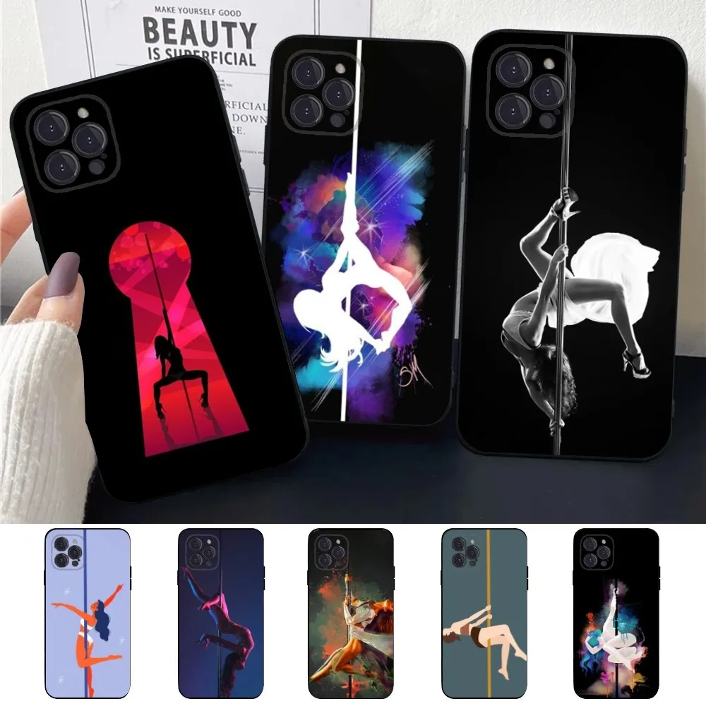 Pole Dancer Dancing  Phone Case For Apple iPhone 15,14,13,12,11,XS,XR,X,8,7,Pro,Max,Plus,mini Silicone Black Cover