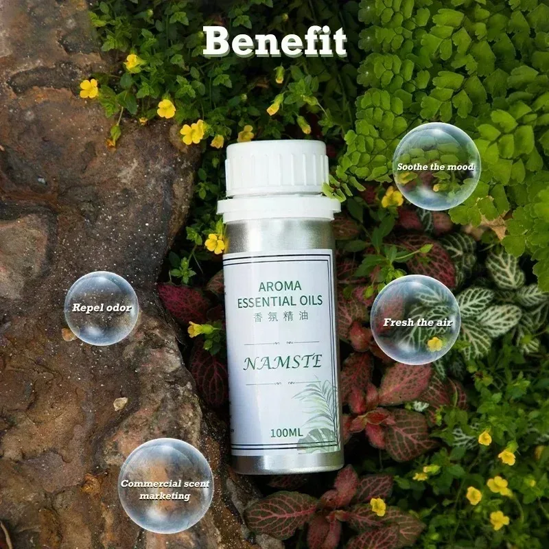 Namste น้ำมันหอมระเหย100มล. เครื่อง Essential กลิ่นหอมดอกไม้และผลไม้ก้านปักน้ำมันหอมระเหยสำหรับบ้านและสำนักงานสปา